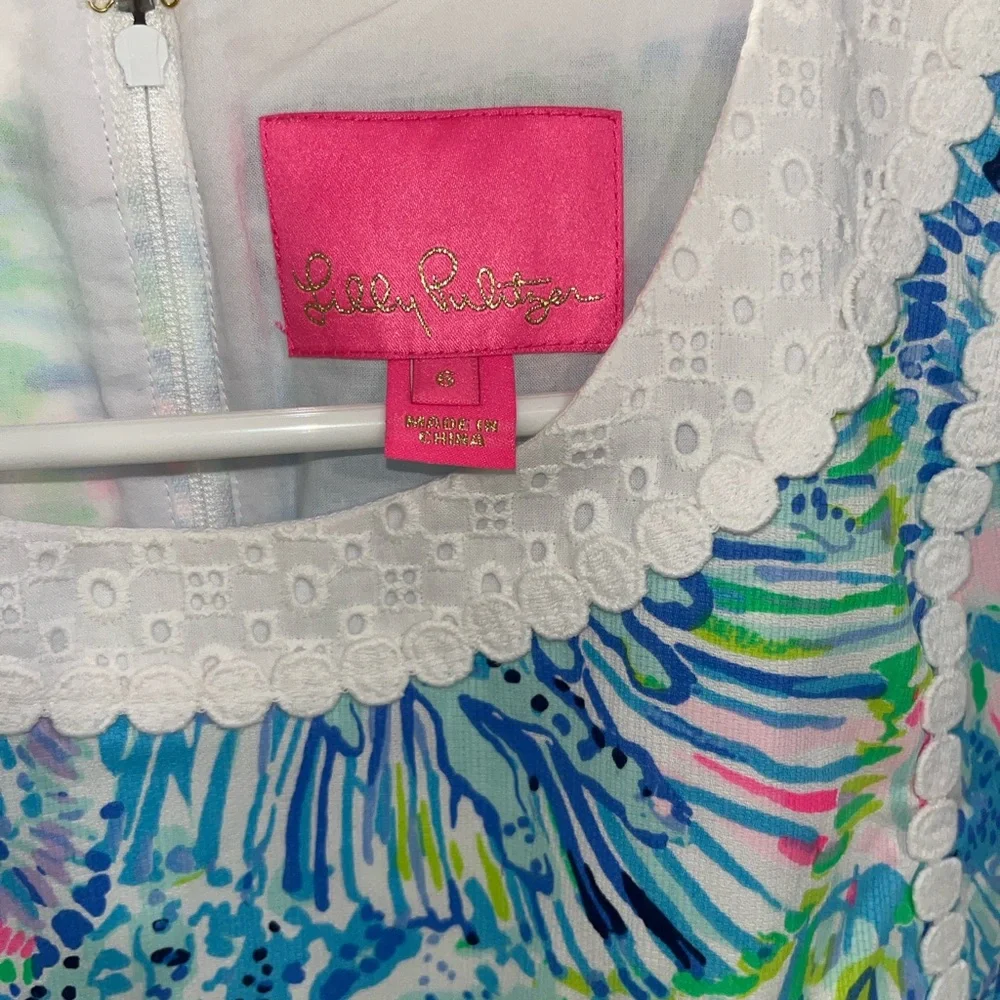 Lilly Pulitzer Vibrant Blue and Pink Dress - Picture 3 of 4